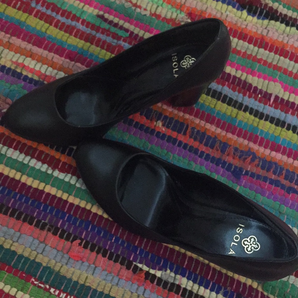 Isola black pumps.